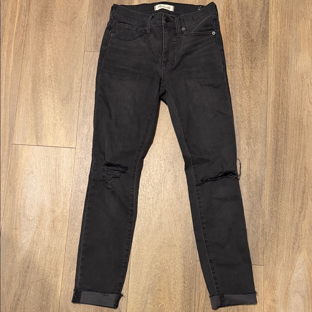Madewell Jeans Womens Size 24 9” High Rise Skinny Distressed